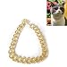 Collares Metálicos para Mascotas, Speyang Cadena De Eslabones De Perro Dorado y Gato, Collar para Mascotas Accesorios, Bully Cadena de Oro, para Peluche Bulldog Francés Pequeño y Mediano Perros (S)