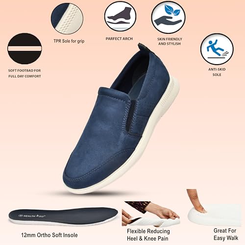 Image of HEALTH FIT Super Extra Soft Casual /Sports /Slip-on Sneakers /semi Formal Soft Cushioning Insole Running Walking Jogging Athletics Comfortable and Stylish Mens /gens Lightweight shoes-142