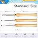Mini Carbide Tipped Wood Lathe Turning tools Combo set Rougher Detailer Finisher with Wood Handle and Diamond Round Square Carbide Inserts，3pcs