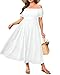 Pinup Fashion Plus Size White Dress Women Graduation Summer Off The Shoulder Casual Flowy Bridal Shower Spring Maternity Long Sundress