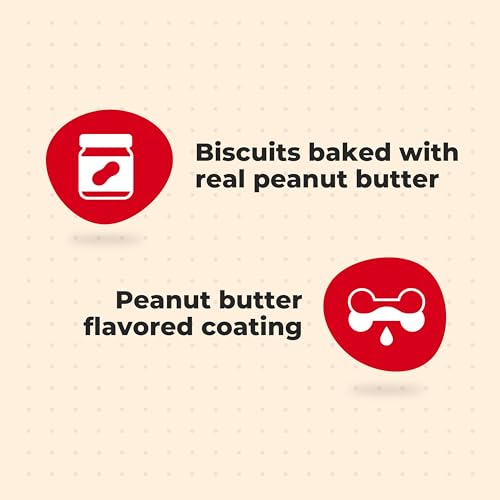 Image of Milk-Bone Peanut Buttery Dipped Dog Biscuits with Jif Peanut Butter, 32 Oz. Bags (Pack of 4)