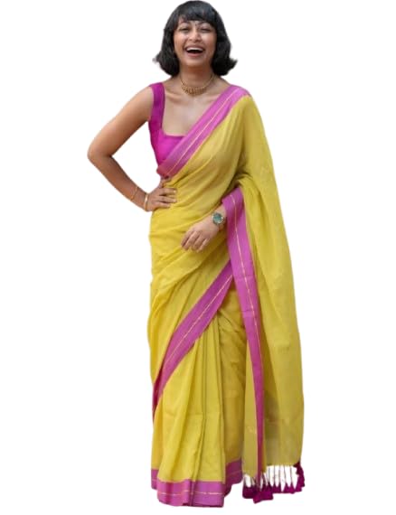 piyari fashion PIYARI FASHIONWomen’s Pure Mul Cotton contrust border Handloom Saree, Lightweight Bengal Tant Tangail Traditional Saree, Soft Cotton Ethnic Wear (Without Blouse Piece)-picture-56