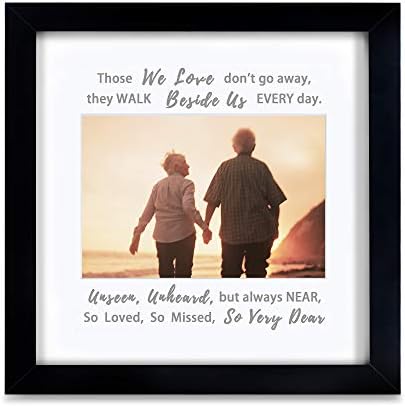 IHEIPYE Memorial Picture Frame - Sympathy Gifts for Loss of Loved One - Remembrance Picture Frame or Memorial Gift Idea, Grandmother, Grandfather, Grandparents, Desktop, Black