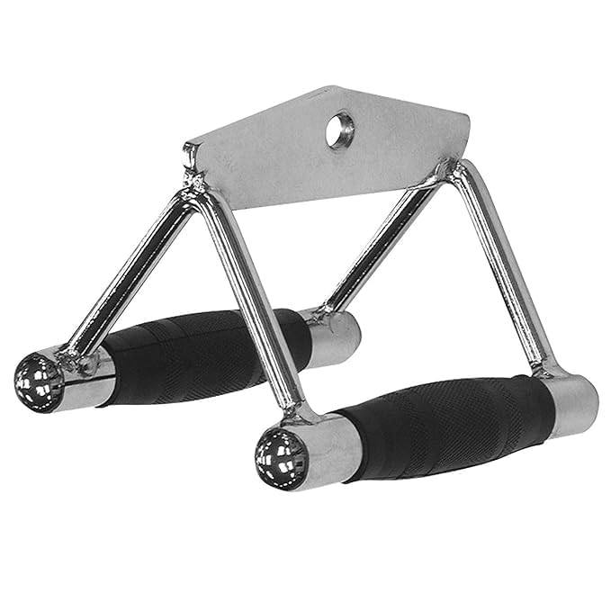 Trade LINE Double D Row Handle for Cable Machine, Heavy Duty Steel Close Grip Seated Row Attachment, V Handle Gym Attachment with Non-Slip Rubber Grips for LAT Pulldown, Back, Biceps & Strength Train-image-40