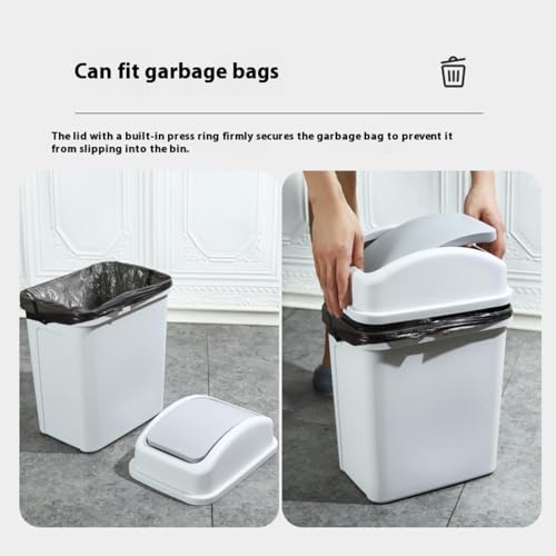Bote de basura pequeño rosa 5.5 gal con tapa abatible miniatura 3