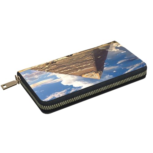 Pyramids of Egypt Printed Long Wallet for Women Men Cute Coin Purse with Card Holder2