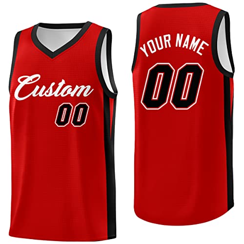 KXK Custom Basketball Jersey Men & Youth Red/Black