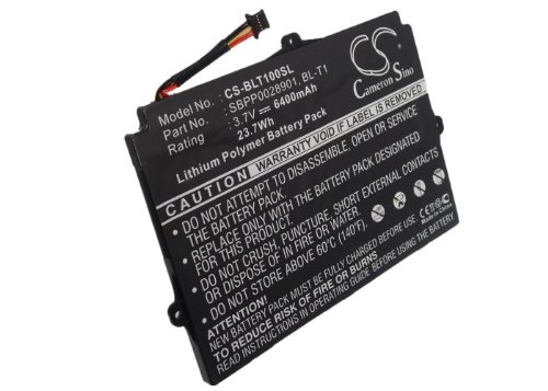 Cameron Sino 6400mAh Li-Polymer High-Capacity Replacement Batteries for LG Optimus Pad V900, Optimus Pad L-06C, fits LG BL-T1, SBPP0028901