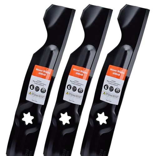 Grasscool 942-04053C Mower Blades for Cub Cadet 50 inch Deck Zero Turn Riding Lawn Tractor LT1050 LTX1050 RZT50 Replace 742-04056 942-04056 (6 Point Star Mounting Hole)