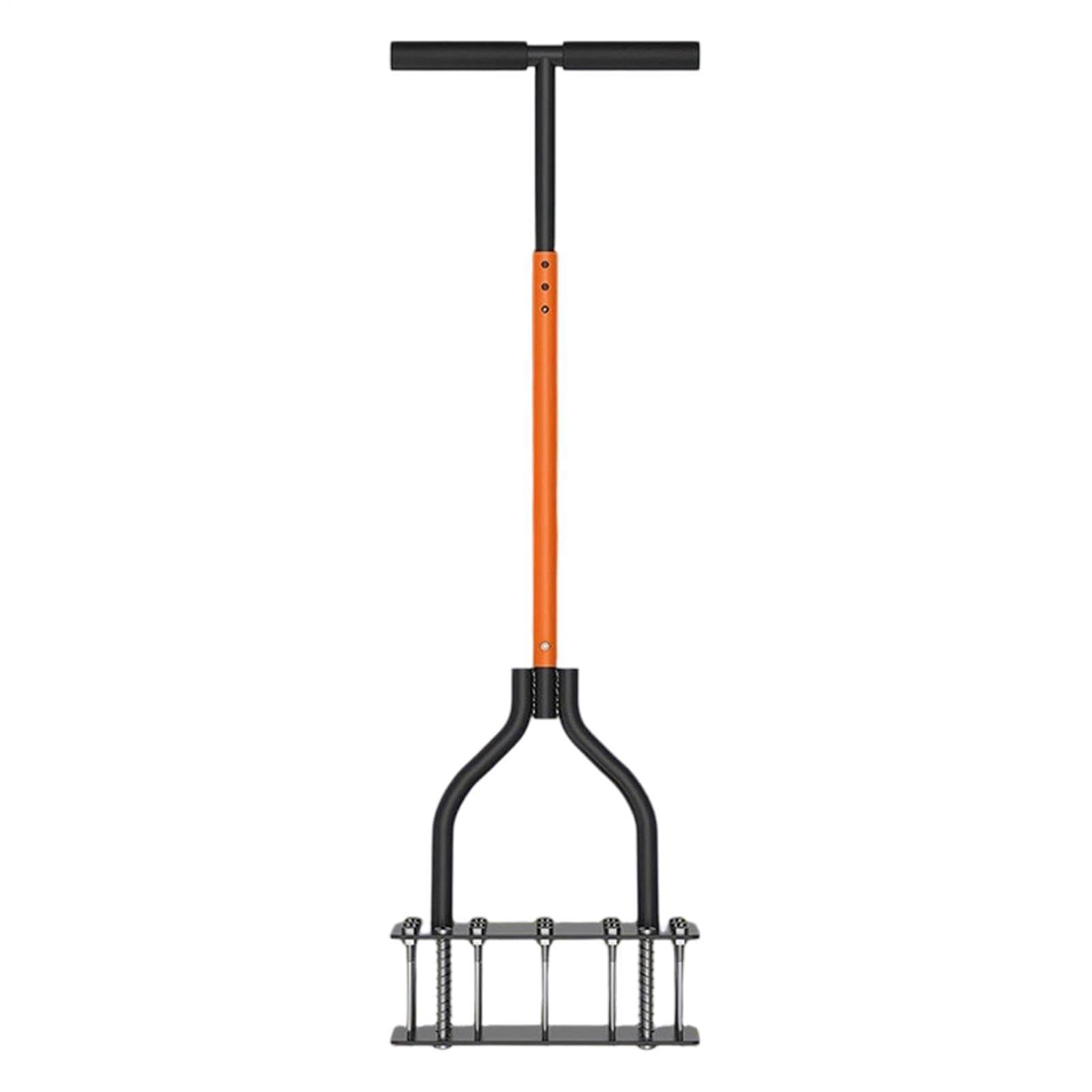 Aireador Manual De Césped Diseño Con Limpieza Automática De Tierra Y Hojas | Aireador Metálico Para Hierba Y Jardín para Terreno Hogar Campo Golf Jardinería Parque Primavera y Otoño Cuidado de Hie