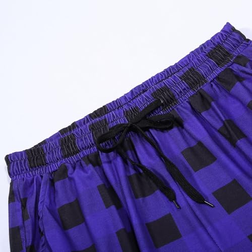 Mens Plaid Pajamas Pants Baggy Comfy Sleep Lounge Pants Soft Stretch Pajamas Bottoms 2025 Fashion Cotton Sleepwear4