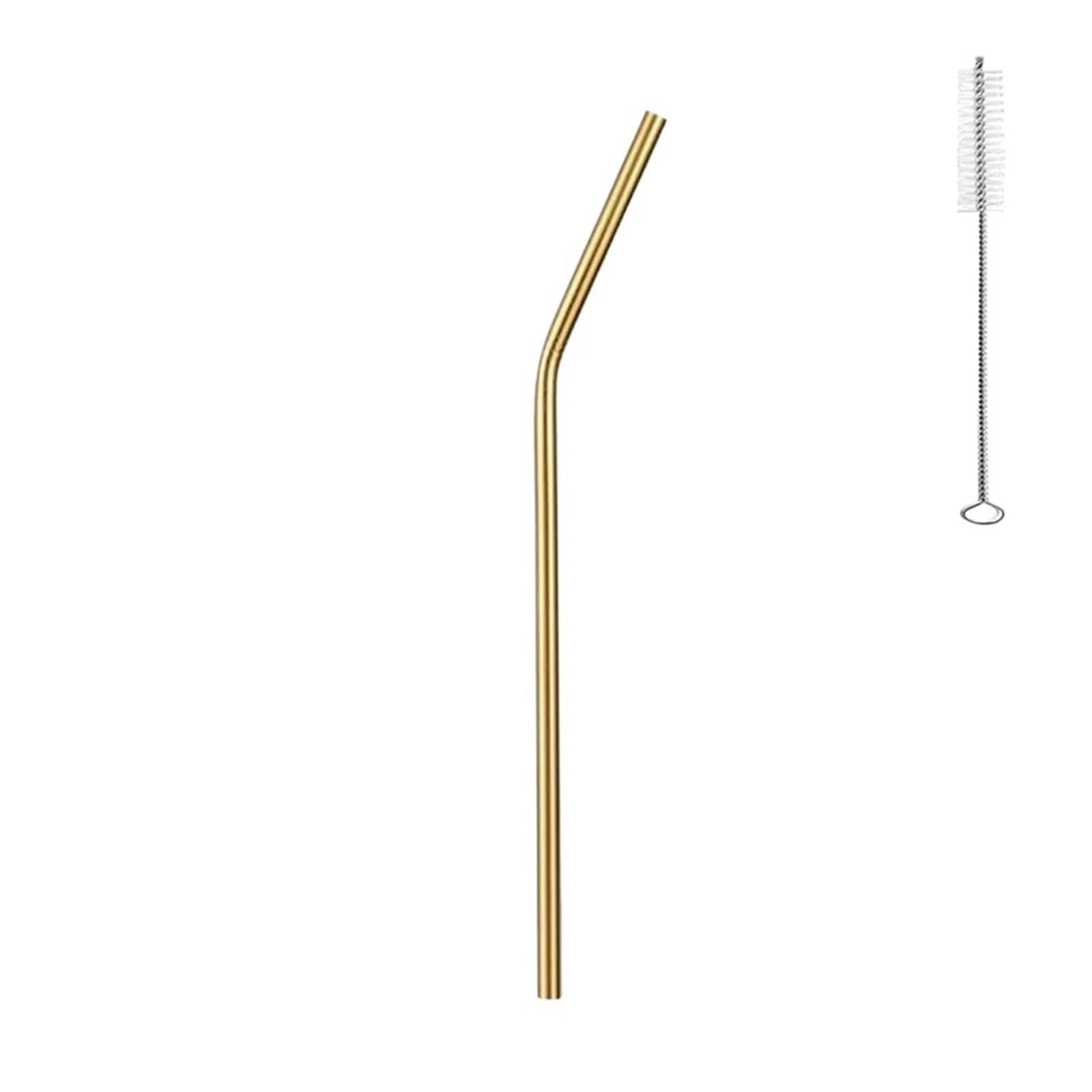 Paille inox réutilisable en acier inoxydable 304 : lot de 100 pailles métalliques pour smoothie