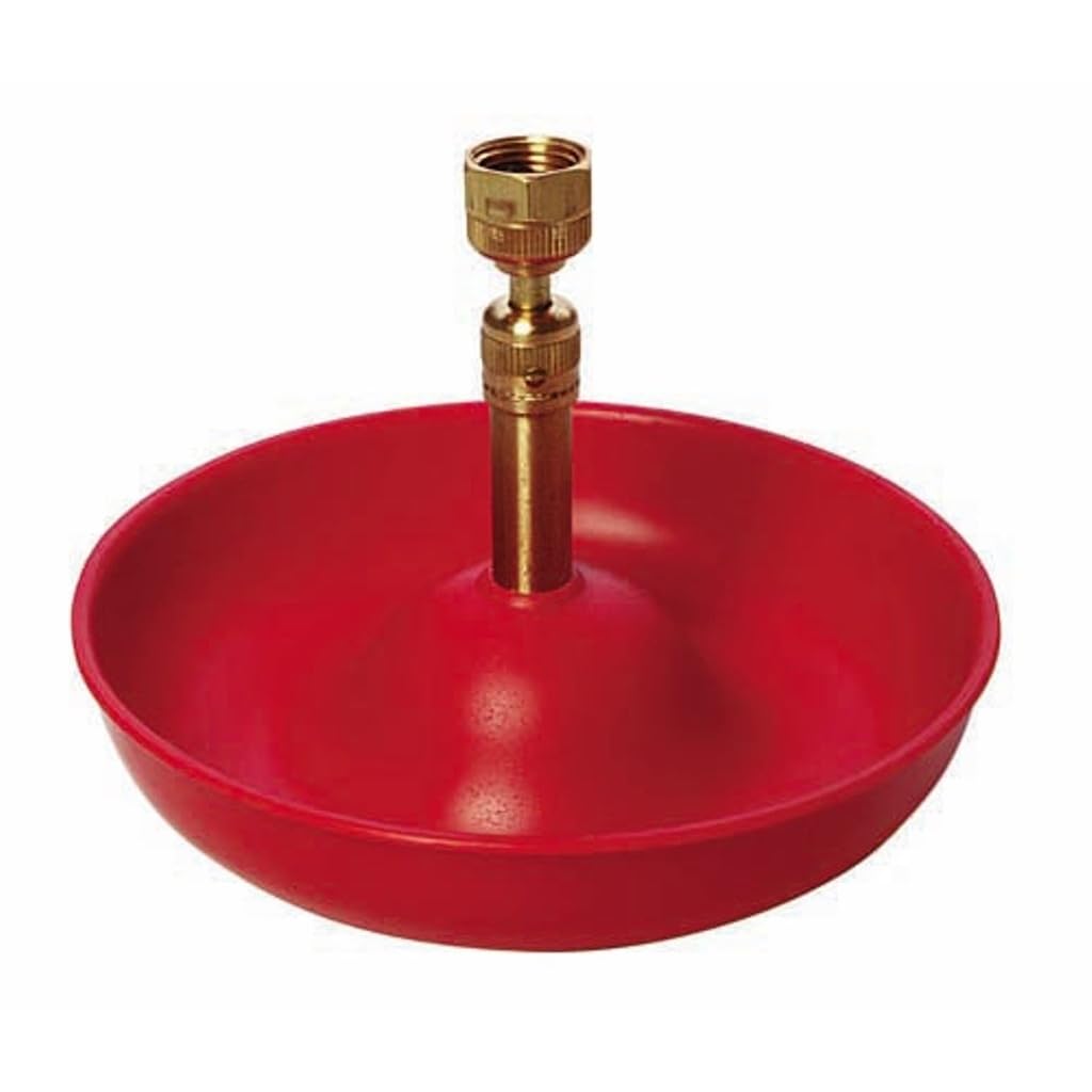 Little Giant® Fuente automática para aves de corral | Fuente de aves de caza | Plástico resistente | Cuenco de agua con accesorio de manguera | 1.5 pintas