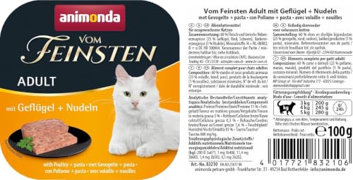 Animonda vom Feinsten 83210 Menue mit Geflügel+Nudeln 32 x 100 g Schale – Ansicht 4