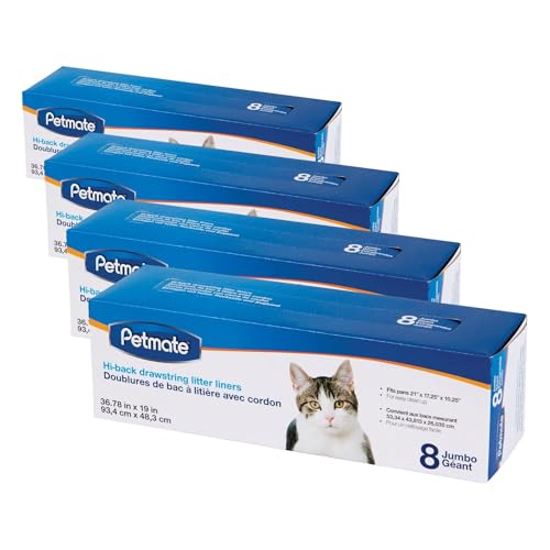 Petmate Drawstring Hi-Back Litter Box Liners (Pack of 4)
