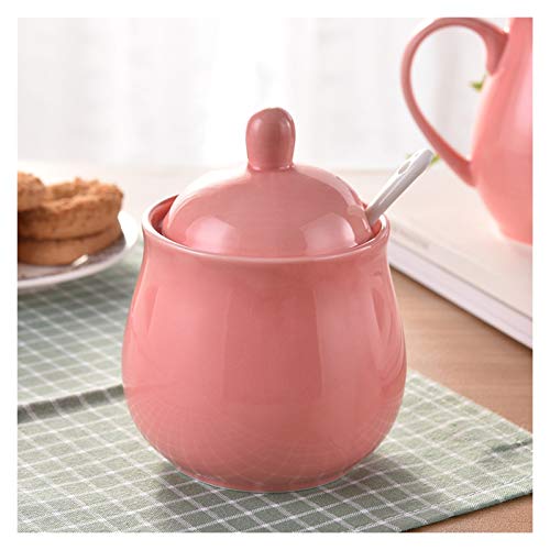 TBLOTYD Creative Coffee Cube Sugar Bowl Tea Bowl Salt Bowl Ceramic Sugar Bowl with Lid