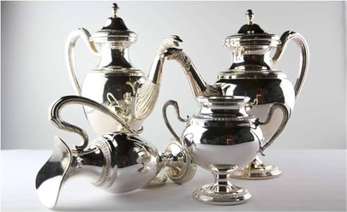  DASSI argento - servizio caff 4 pezzi stile impero in argento 800
