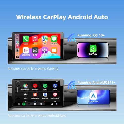 Image of Wireless CarPlay Android Auto Adapter, 2025 Upgraded(2+32GB),Support Netflix YouTube TikTok PlayStore TF Card USB Flash Driver, for 2016+ Factory Wired CarPlay /Android Auto Cars, ANYFAR AI 7 Magic Box