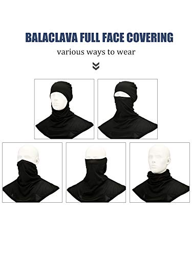 Image of SATINIOR 3 Piece Balaclava Face Cover Sun Protection Neck Cover Summer Balaclava for Men Women Outdoor Sports UV Protector