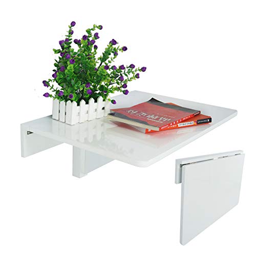 Jin Qi,Contra la pared,mesa plegable, escritorio,de color blanco:mesas de computadora,60x40cm