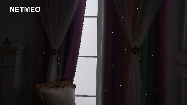 BHUSB Tende sfumate con stelle ombre per bambini e ragazze, camera da letto, soggiorno, doppio strato, oscuranti, colore grigio, rosa, con occhielli
