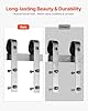 VEVOR Schiebetürsystem 2 m Laufschiene, Schiebetürbeschlag, Tragkraft 150 kg, kompatibel mit 91 bis 101,6 cm Breite & 34,92 mm bis 44,45 mm Dicke, langlebige Schiene & J-förmige Rolle #3