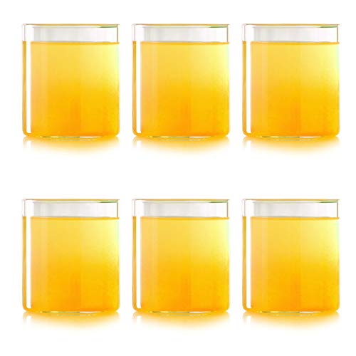 Image of Borosil Vision Glass Set, 295ml, Set of 6, Transparent & Vision Small Squat Glass, 205ml+ 20ml, Set of 6 Combo
