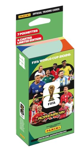Panini FIFA World Cup 2026 Trading Cards Game Blister Pack 7 Sleeves + 4 Cards Limited Edition