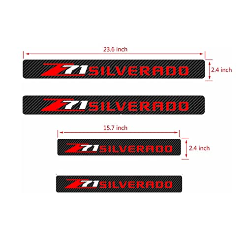 image for rinv Winover 4Pcs for Chvey Silverado Door Sill Protector Reflective 4