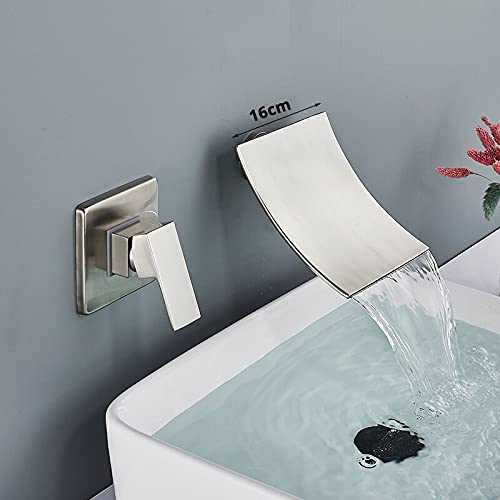 Robinet de lavabo cascade mural pour éviter les éclaboussures de vasque