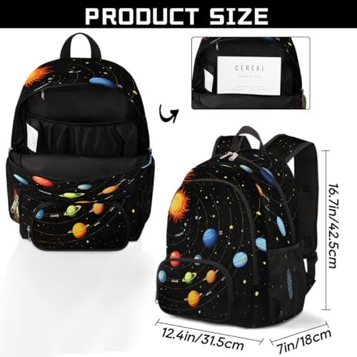 Solar System Space Planet School Backpack for Boys Girls Women Men Lightweight Laptop Casual Daypack Rucksack Backpacks Book Bag2