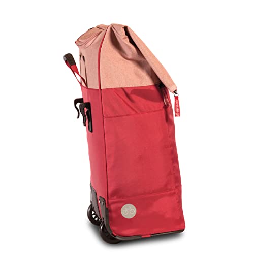 Punta Velo Einkaufswheeler Einkaufstrolley Einkaufsroller für Fahrrad 10426, Farbe:Rosa/Feuerrot – Bild 5