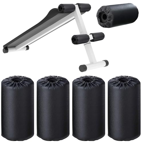 Hollowfly 4 Pcs Foam Foot Pads Foam Roller Pad Replacement for Weight Bench Inversion Table and Gym Exercise Equipments(8 x 3.5 x 0.8 Inches)