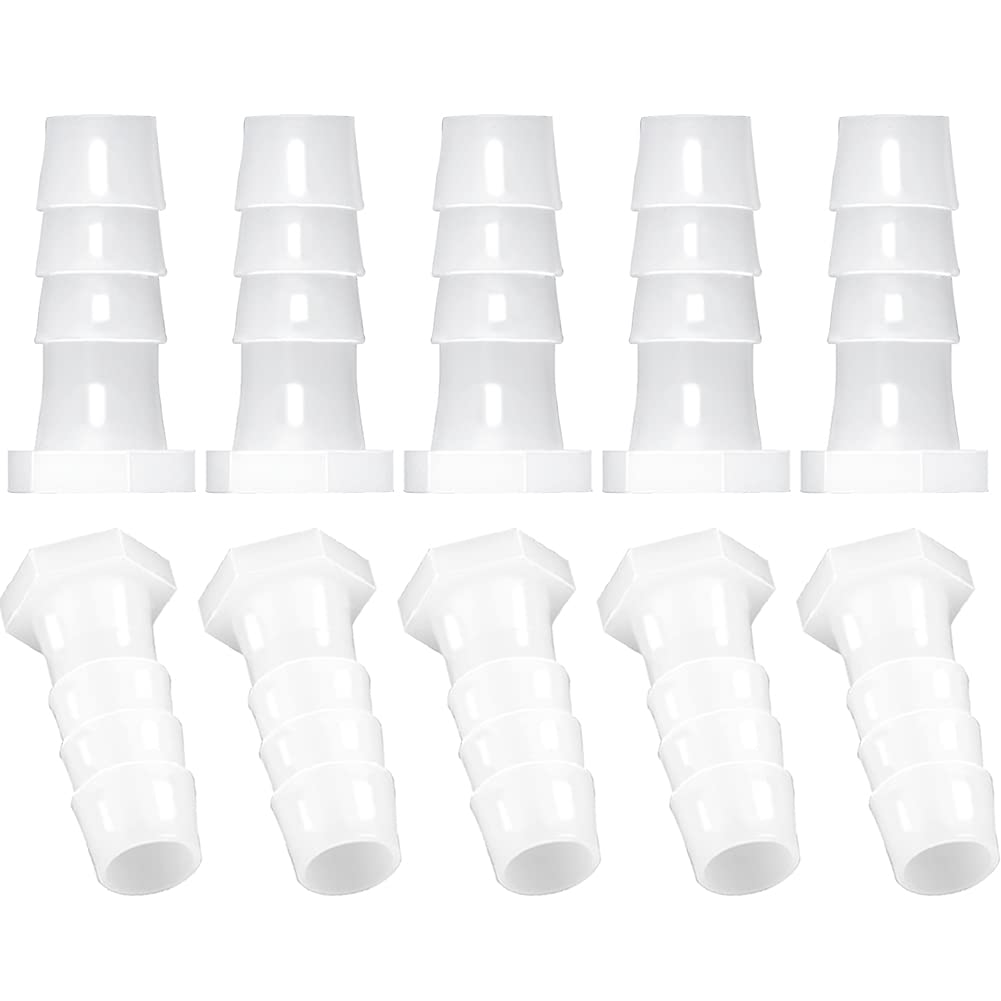 JoyTube 5/16" Plastic Pex Barb Plug End Cap Pipe Crimp Fitting (Pack of 10)