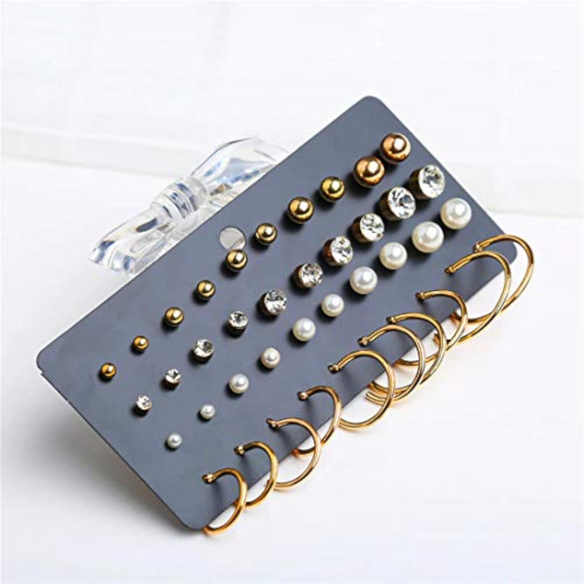 Plated Hoop & Studs Earrings Combo (JG-PC-ERG-8622)