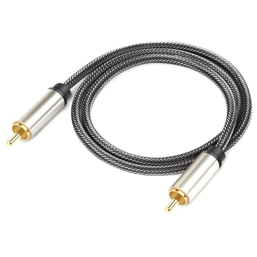 同軸デジタル ケーブル金メッキ & 編組サブウーファー オス - オス HiFi SPDIF ステレオ Spdif デジタル ケーブル