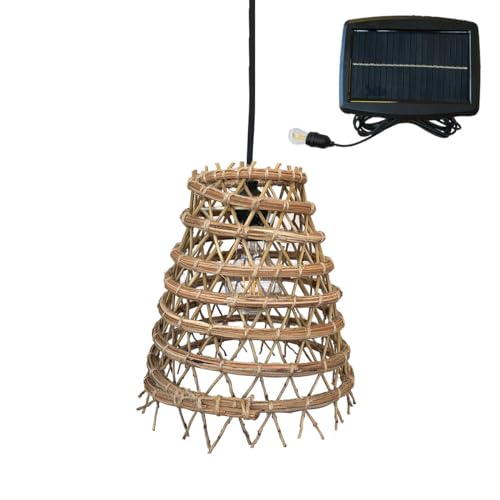 Lumisky Suspension solaire ZAKARI SOLAR en fibre de palmier dattier avec câble hybride secteur et solaire 5m de longueur