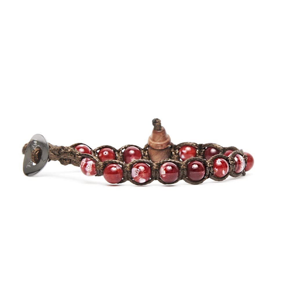 Tamashii - BRACCIALE TAMASHII AGATA BLU STRIATA RUOTA DELLA PREGHIERA