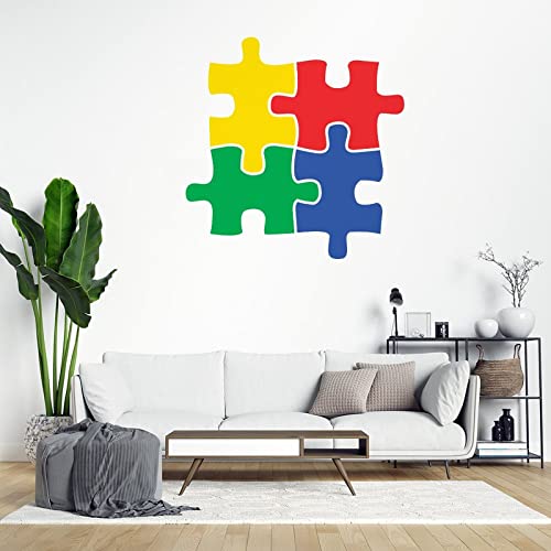 Vinilo Decorativo Puzle Autism ArogGeld Multicolor
