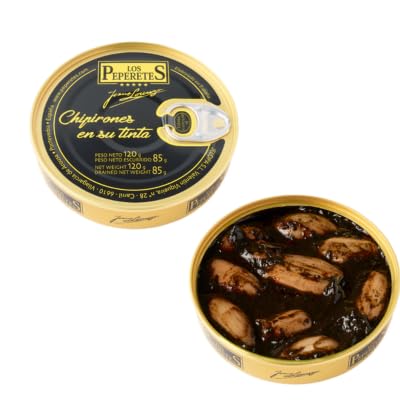 Los Peperetes - Chipirones en su Tinta - Mejor Conserva de Marisco del Mundo - Recomendadas por David Beckham - 1 Lata 120g