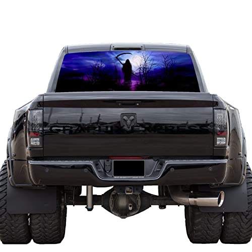 P21 Grim Reaper Tint Rear Window Decal Wrap Graphic Perforated See Through Universal Size 65