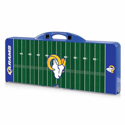 Image of PICNIC TIME NFL Picnic Table Portable Folding Table with Seats and Umbrella