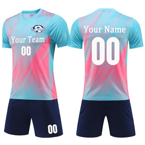 OXOQAQ Personalized Soccer Jersey for Kids Youth Men Custom Jersey Soccer with Name Number Logo Soccer Uniform