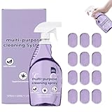 Spray Cleaner For Ovens,Backofen Reiniger,Allzweck-Reinigungsspray Mit Konzentrierten Reinigungstabletten,Mehrzweck-Reiniger Reinigungsspray Für Schnelle Fleckenentfernung(Enthält 12 Brausetabletten)