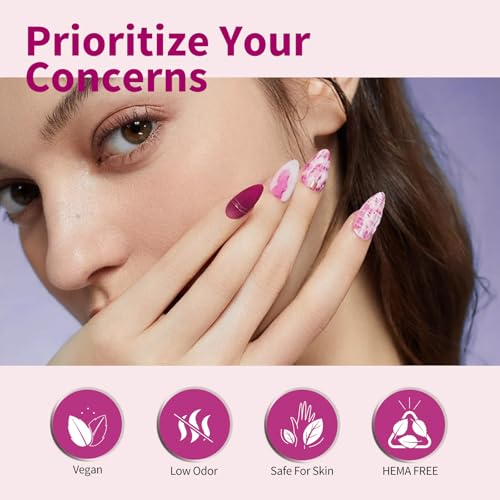 Image of CANNI Deep Purple Red Gel Nail Polish, 1Pcs Dark Berry Purple Gel Polish Color Soak Off U V Nail Manicure Salon DIY at Home