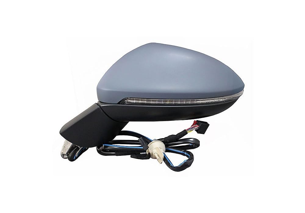 ALKAR 6149184 Espejo retrovisor calefactable abatible eléctricamente con iluminación ambiental asférico antideslumbrante izquierda Compatible con VW Golf Sportsvan AM1, AN1