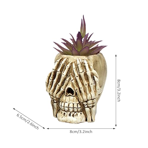 Pot de fleurs tête de mort pour remplacer les vases banals - 5