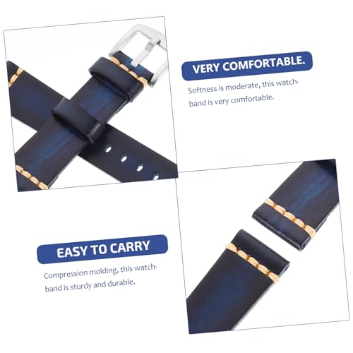 PartyKindom Cowhide Watch Strap Comfortable Genuine Leather Band Fit for Garmin Watch4