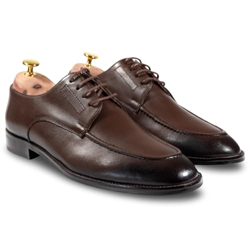 Cavalier Derby Shoes for Men – Premium Leather Dress Shoes, Classic Cap Toe, Formal Office & Business Footwear