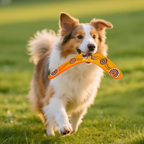 deegbbyi 2 Stück Bumerang Holz, Bumerang V Shaped mit Klassischer Form, Handgefertigtes Känguru Design, Premium Holz Boomerang, Geeignet für Wurfspiele und Sport im Freien